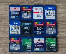 8GB Kingston SD Card Class 10 SDHC Cameras DSLR Photography Video Memory Lot