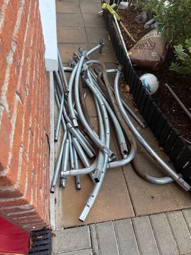 Metal parts from trampoline