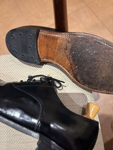 Sanders Andy Calf Skin Leather Oxford Laced Shoes - Size 10