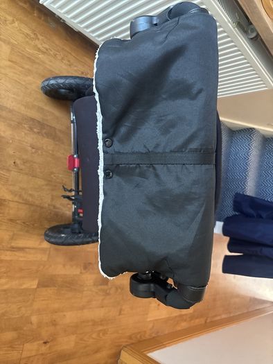 Double Out and About Buggy with Raincover + Storksak Stroller Organiser + pair buggy bag clip attachments + hand warmer