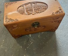 Chinese - Hand Carved Wooden Storage Chest