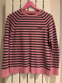 VANS Soft pink/grey striped jumper (Uk10)