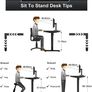 Electric Adjustable Office Stand Desk Computer Workstation with Preset Height Memory Controller Metal Black 110x60 cm (FREE SHIPPING) Image 5