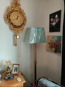 Vintage  Brass Wall clock Rococo curved