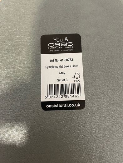 Oasis Floral Hat boxes 3 sizes