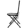Folding Bistro Chairs 2 pcs Ceramic Black and White Image 4