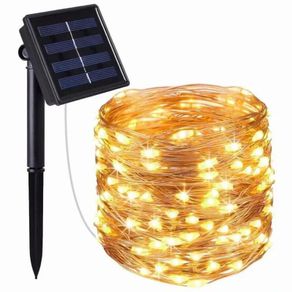 Solar String Fairy Lights 12m 100LED Tree Plant Waterproof Outdoor Garland Solar Power Lamp Christmas For Garden Decoration