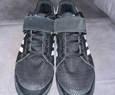 Black and white adidas Power Perfect Weightlifting Shoe