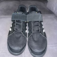 Black and white adidas Power Perfect Weightlifting Shoe