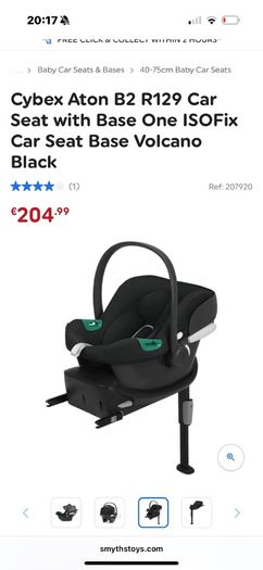 Newborn Car Seat Cybex Aton B2 i-Size (R129) + ISOFIX Base