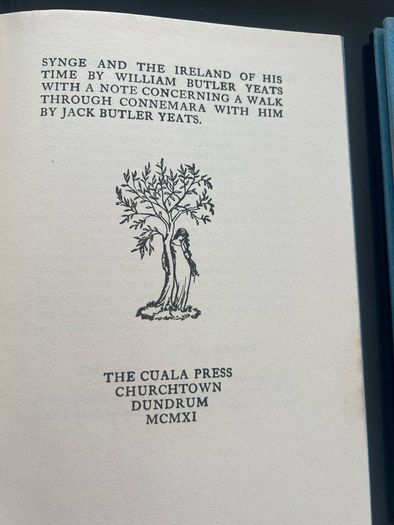 W B Yeats Cuala Press 8 Books J M Synge Seven Poems