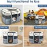 Foldable Pet Playpen, Cat Dog Playpen, Portable Dog Cage Exercise Kennel Crate with Waterproof Oxford, Puppy Pen Indoor Outdoors Pet Tent Fence 80x60x55cm Image 4