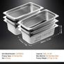6 Pack Hotel Pans, 1/3 Size Anti-Jam Steam Pan, 0.8mm Thick Stainless Steel Restaurant Steam Table Pan, 4-Inch Deep Commercial Table Pan, Catering Storage Food Pan, for Industrial & Scientific Image 2