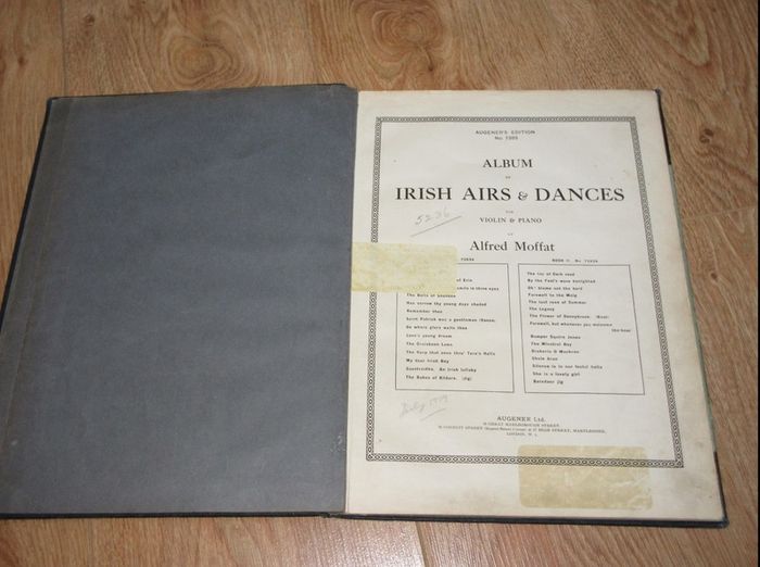 Album of Irish Airs and Dances for Violin & Piano by  Moffat, Alfred