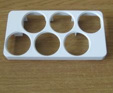 white Fridge door egg storage container stores 6