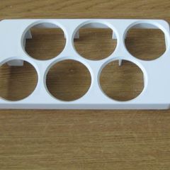 white Fridge door egg storage container stores 6