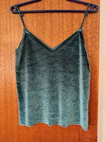 Velvet teal strappy tol