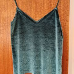 Velvet teal strappy tol