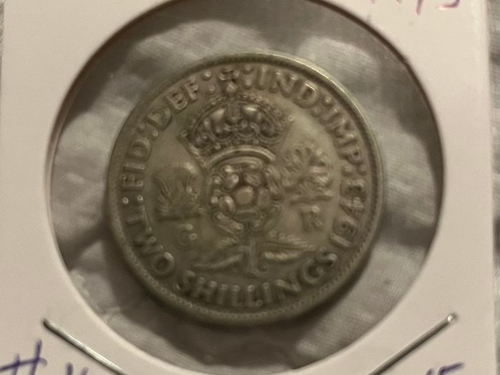 British Florin 1943 (50% Silver)