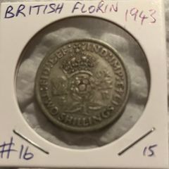 British Florin 1943 (50% Silver)