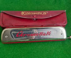 Vintage HOHNER Cromonica 14 with Case Made in Germany