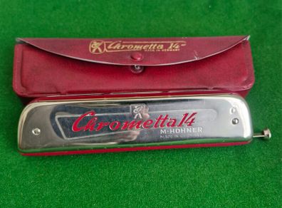 Vintage HOHNER Cromonica 14 with Case Made in Germany