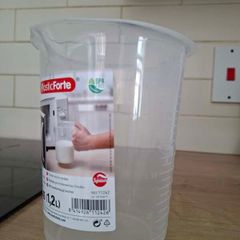 Plastic measuring glass