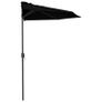 Balcony Parasol with Aluminium Pole Black 300x150x253 cm Half Image 4
