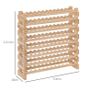 Wooden Wine Rack for 96 Bottles 8Tier Modular Wine Storage Shelf Natural Wood Finish Image 2