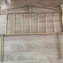 Headboard king bed gold colored metal frame Image 6