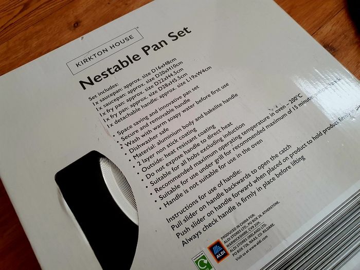 Kirkton House Nestable Pan Set - New, Unused, Detachable Handle