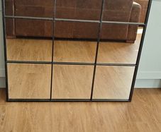 Large Industrial Window Pane Mirror 95 x 95cm
