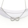 925 Sterling Silver & Cubic Zirconia Infinity Necklace Image 7