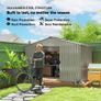 New. Outdoor weatherproof galvanised steel storage shed 9x6ft (Free Delivery) Image 4