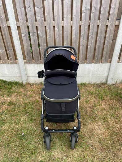 Magic ZC 3 in 1 Pushchair Pram Travel System, Baby Stroller 3 in 1 with Reversible Two Pushing Modes, Newborn Infant Carriage One-Click Folding, Toddler Buggy Aluminum Frame (739 Black)