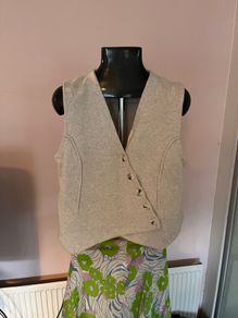 knitted waistcoat mint velvet