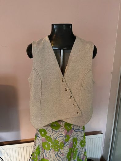 knitted waistcoat mint velvet