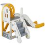 Indoor Outdoor kids Toddler garden slide  Toddler Slide, Kid Slide for Toddlers Age 1-12 w/ Climbable Ladders & Basketball Hoop & Storage Space, Indoor Outdoor Slide Playset for Kids Within 50kg, Toddler Playground w/ Raised Handrail Image 2