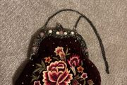 Velvet Floral Embroidery Evening Bag