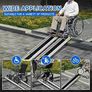 2PCS Telescopic Wheelchair Ramps, 4FT - 122L x 18.9W cm Portable Threshold Ramps,272kg Capacity,for Home Front Door Stair Steps Image 6