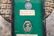 WW2 Auxillary cruiser badge plus Luftshutz Ehrenzeichen  service medal