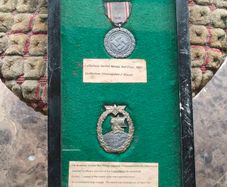 WW2 Auxillary cruiser badge plus Luftshutz Ehrenzeichen  service medal