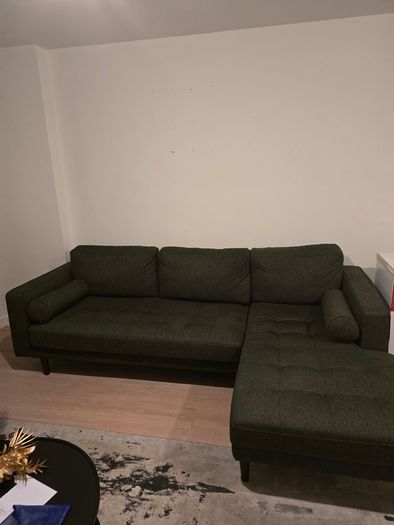 EZ Living Cooper Corner Sofa Moss Green Nearly New
