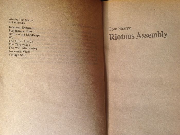 Riotous Assembly - Vintage Pan Paperback Book by Tom Sharpe