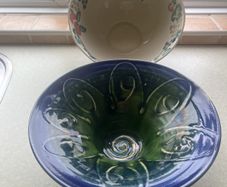 Vintage 2 Large Pottery Bowls as New