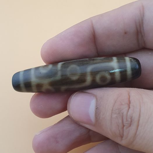 Himalayan 9 Eyes Tibetan Agate Dzi Bead Amulet Pendant