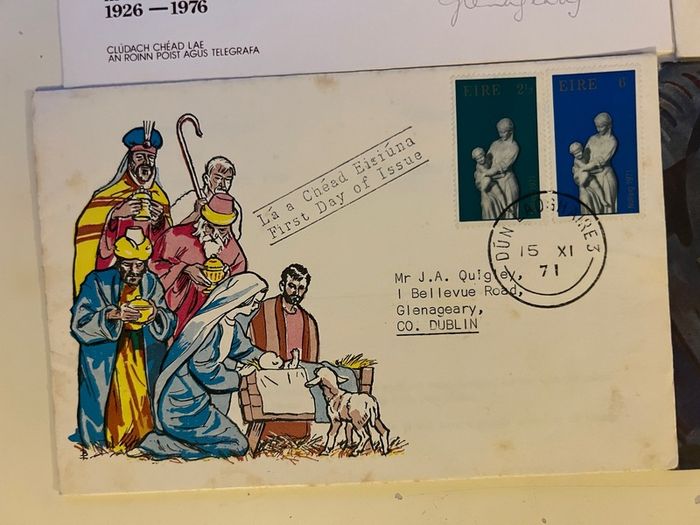 Irish 1970's FDC covers 9pcs envelopes