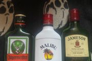 Jameson Whiskey jagermeister Malibu empty bottles 200ml