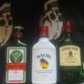 Jameson gin Bombay saphire Henessy Jack Daniels vodka belveder Whiskey jagermeister Malibu empty bottles 200ml Image 2
