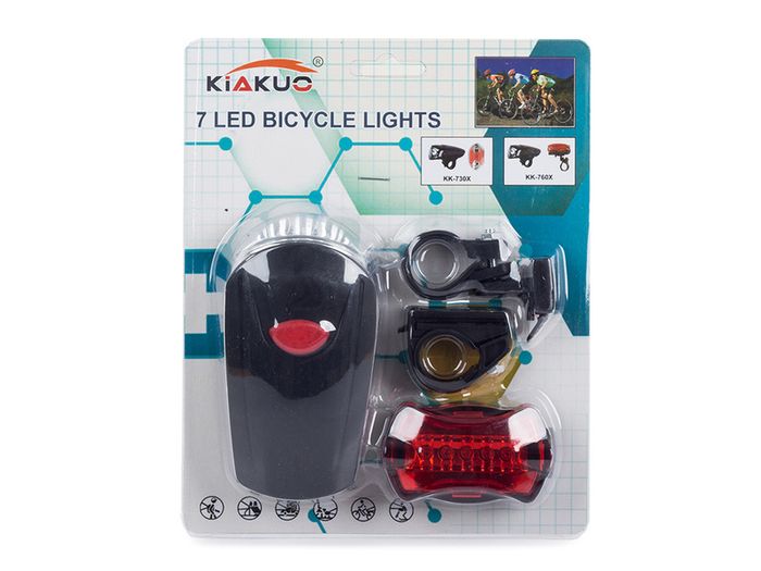 Bicycle Light Front And Rear Set 7 Leds/5 Leds